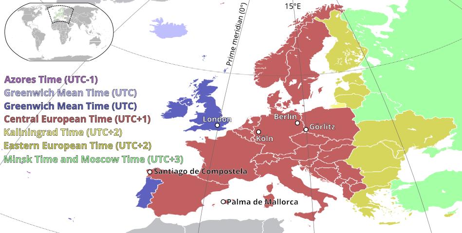 Europe Timezones